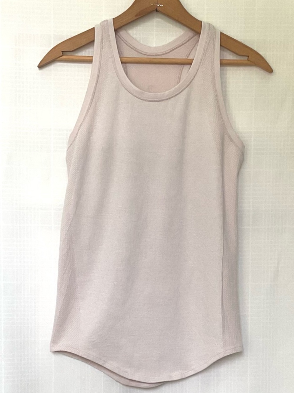 lululemon athletica Beige/ baby pink Knit Tank with Logo